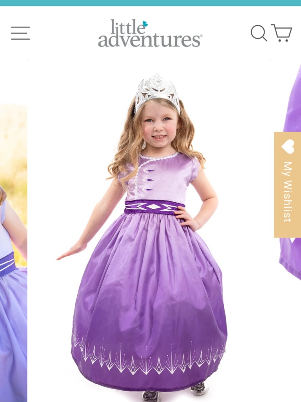 Little Adventures Frozen II inspired dress. large 5-7